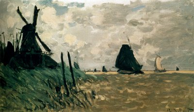 Un molino de viento cerca de Zaandam de Claude Monet